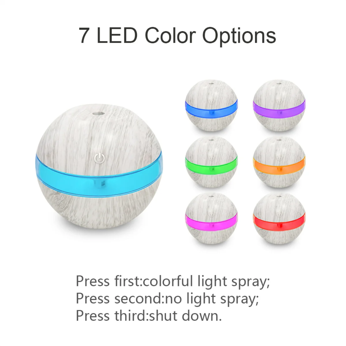 Air Wellness Pro  300ml Essential Oil Diffuser with Humidifying Function + 7 Chromotherapy Light Settings