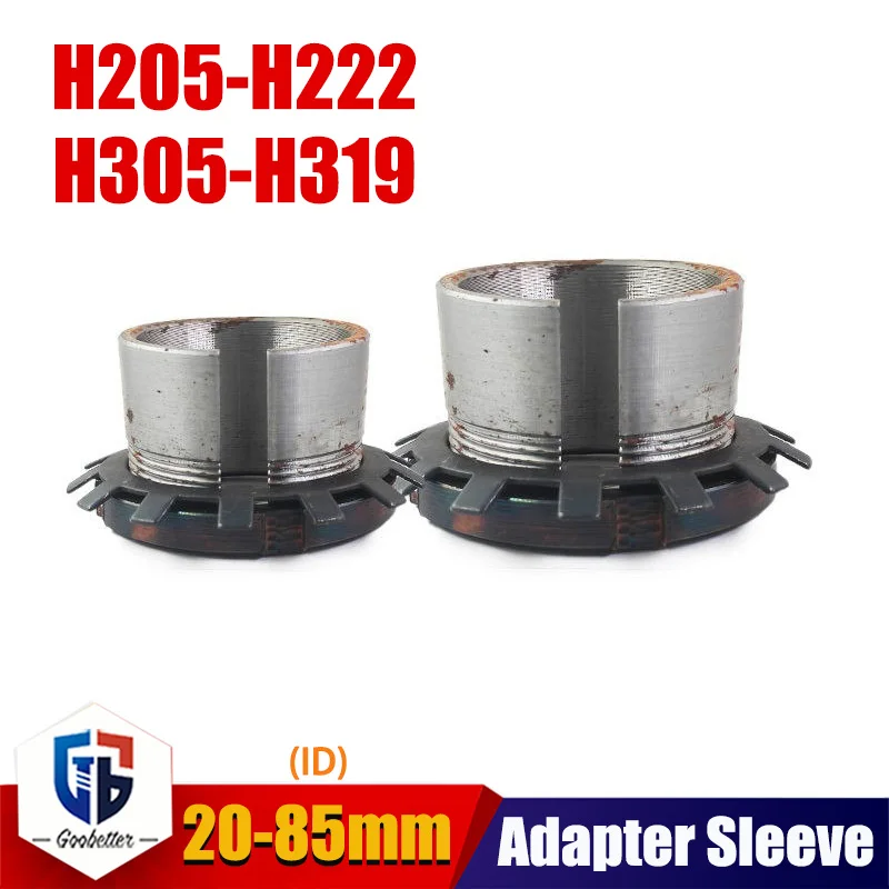 Bearing Adapter Sleeve Locking Bushing H205-H319 ID20-85mm With Lock Nut And Lock Washer For Taper Bore Spherical Roller Bearing