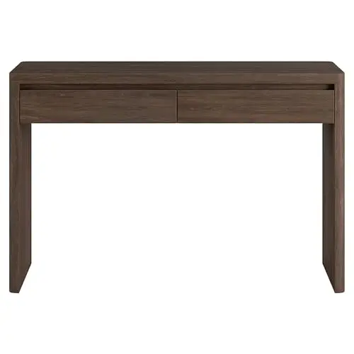 

Modern 48-Inch Rectangular Wooden Desk For Home Office With Two Storage Drawers In Warm Oak Finish