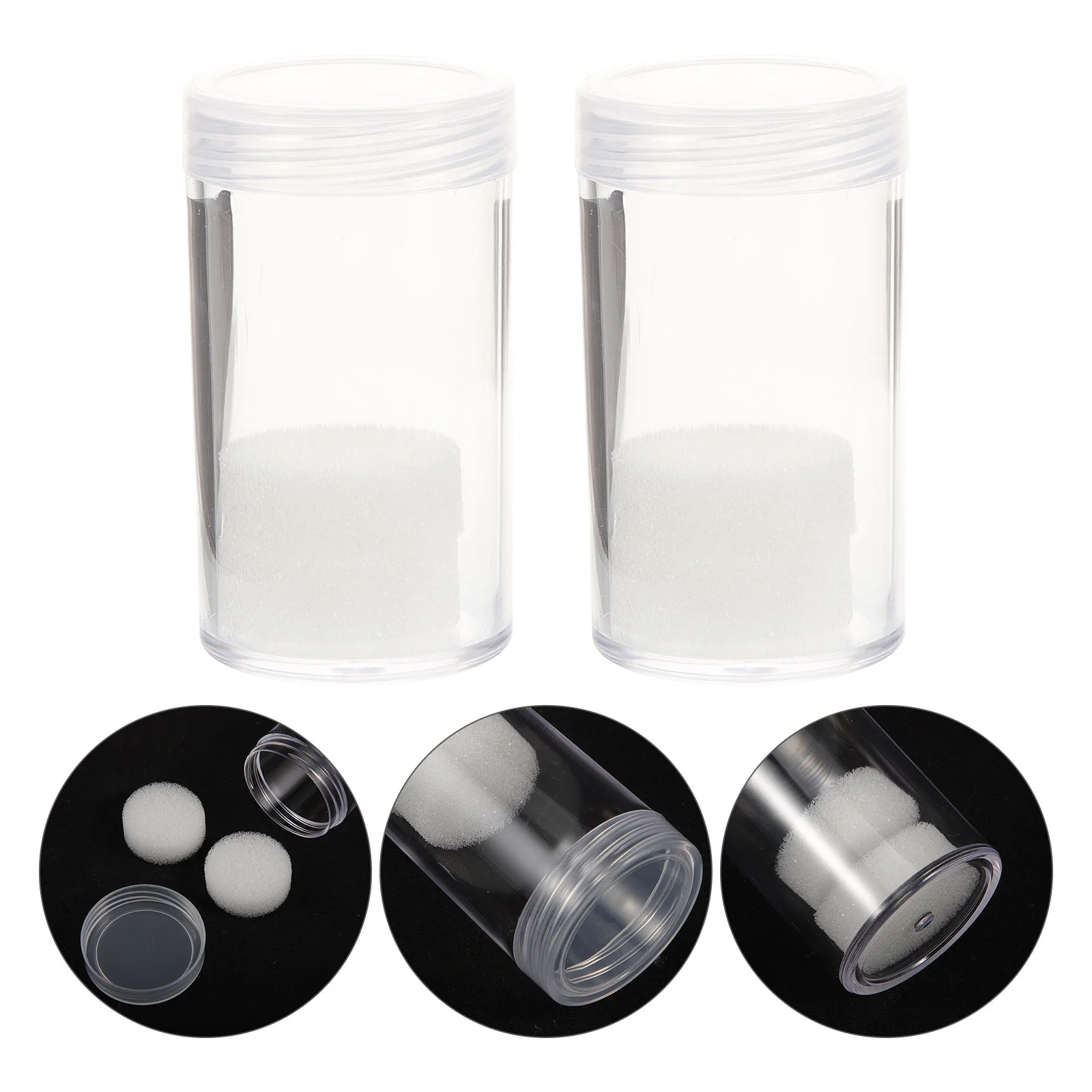 2 Pcs Coin Storage Tubes Holder Coins Collecting Container Whole Volume Supplies