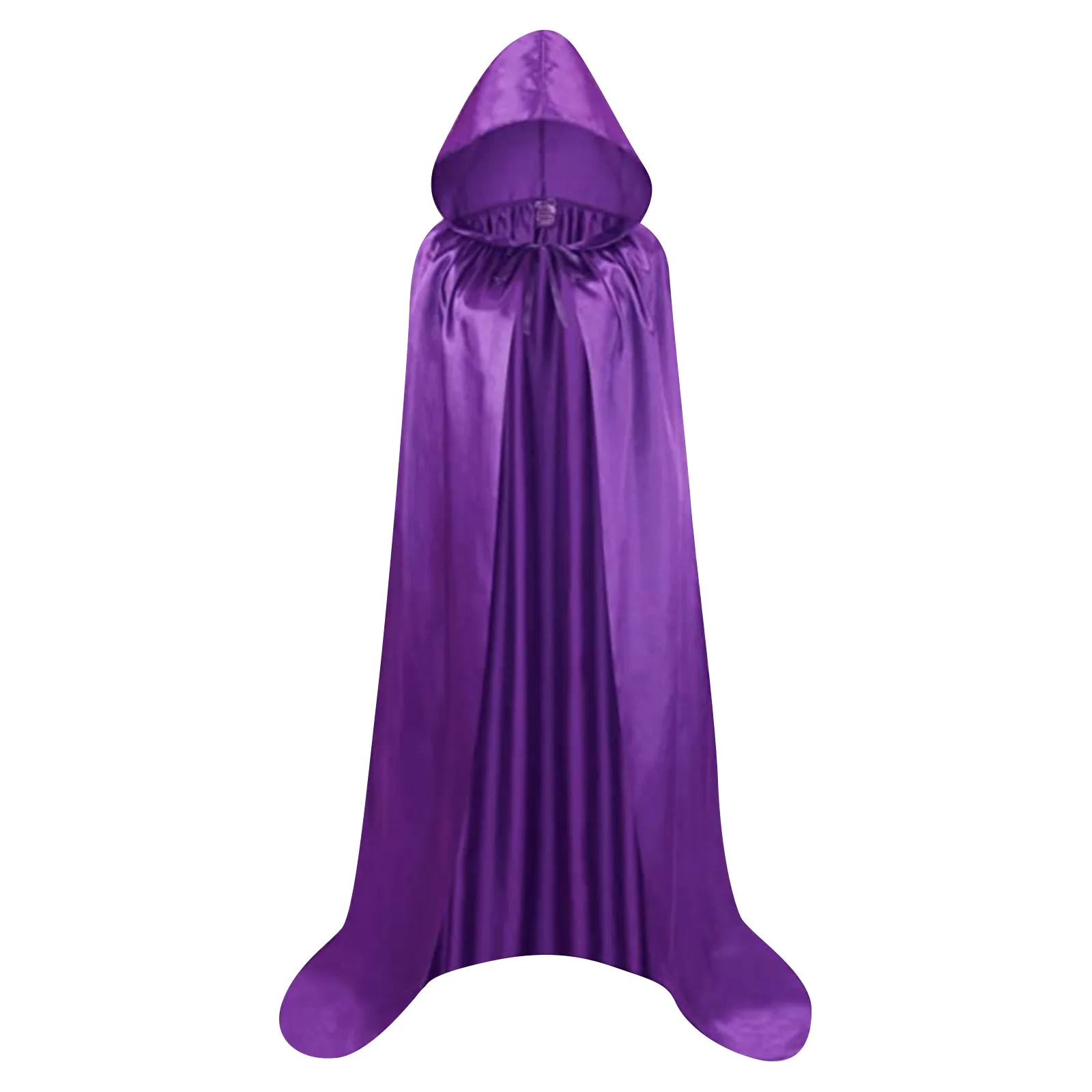 Halloween Cape Stand-up Tie Hood Death Cape Cloak Black Cape