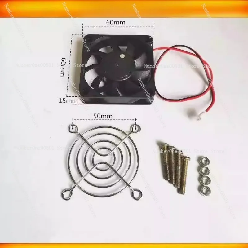 12V 6CM Dual Fan Kit with PWM Temperature Controller Smart Cooling Module for Case