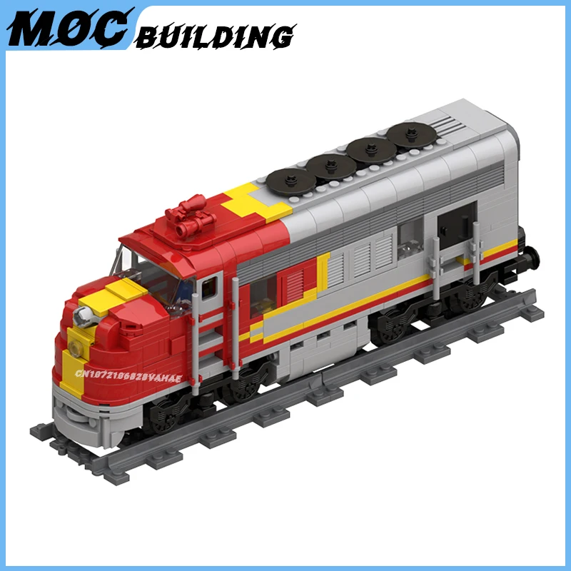 Moc Bouwstenen Stadsvervoer Spoorweg Gp30 Diesel Iocomotief Trein Diy Assemblage-Technologie Bakstenen Educatief Speelgoed Kerstcadeau