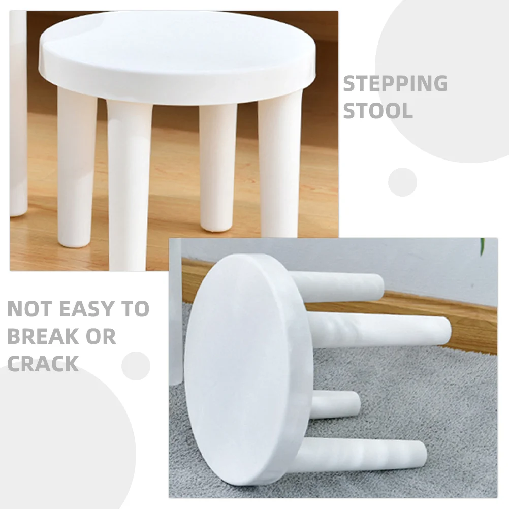 2 Pcs Children's Garden Stepping Stools Foot Mini Plastic Footstool Toddler