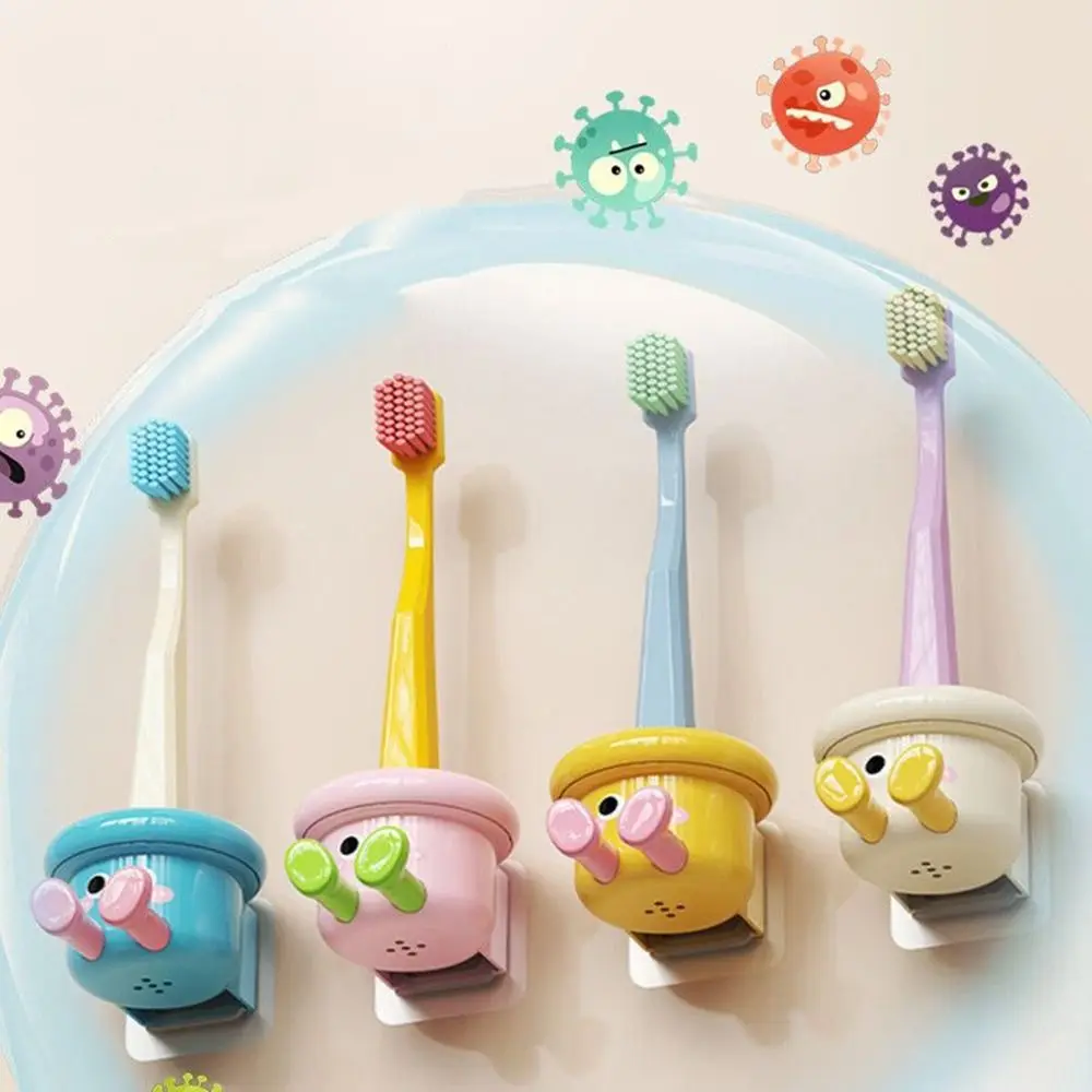 

Dopamine Magnetic Toothbrush Cup Holder Punch Free Decorative Cute Toothbrush Holder with Mouthwash Cup Wall Mounted