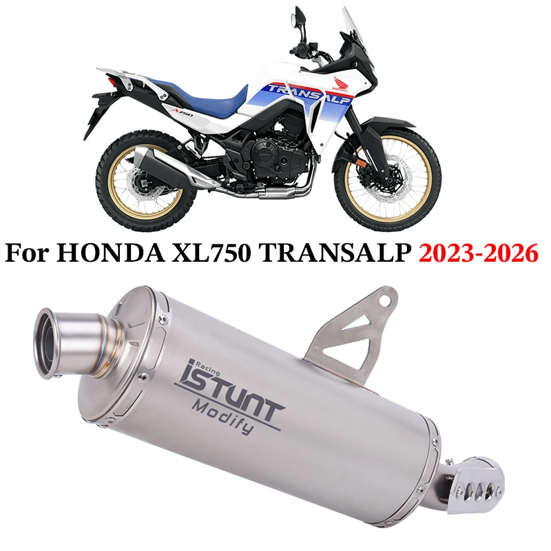

Slip On For HONDA XL750 TRANSALP XL 750 2023 2024 2025 2026 Motorcycle Exhaust Escape System Middle Link Pipe Muffler DB Killer