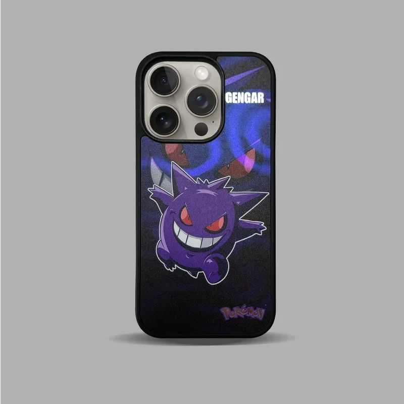 New Pokemon Anime Cartoon Cute Pikachu Gengar Magnetic Phone Case MagSafe IPhone16Pro Mirror Face Men and Women Fall Prevention