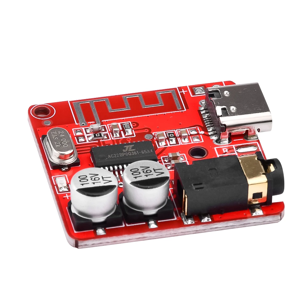 New Type-c Bluetooth 5.1 Audio Receiver Board  MP3 Audio Decoding Lossless Decoder Wireless Stereo Music Module 3.7-5V