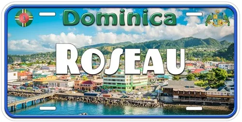 Roseau Dominica Novelty Car License Plate Aluminum