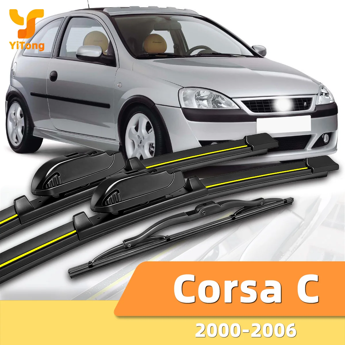 

Suitable For Opel / Vauxhall Corsa C 2000-2006 Front And Rear Windshield Wipers Durable Accessories For Car Windshields2002 2004