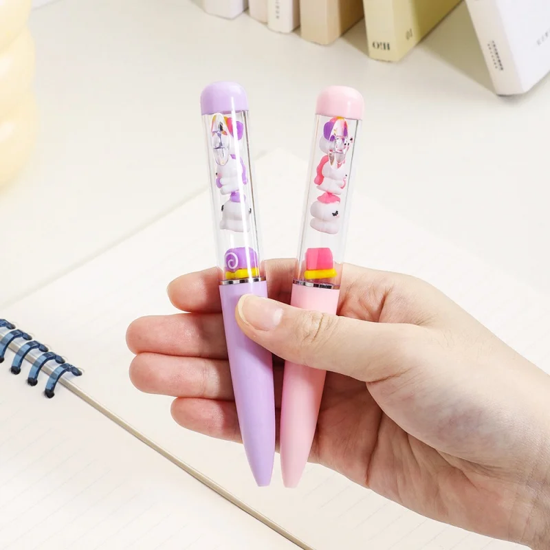 

24pcs/lot Kawaii Unicorn Press Gel Pen Cute 0.5mm Black Ink Neutral Pens For Writing Office School Supplies