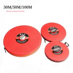 30M/50M/100M nastro di misurazione in fibra disco portatile righello flessibile misura di carica