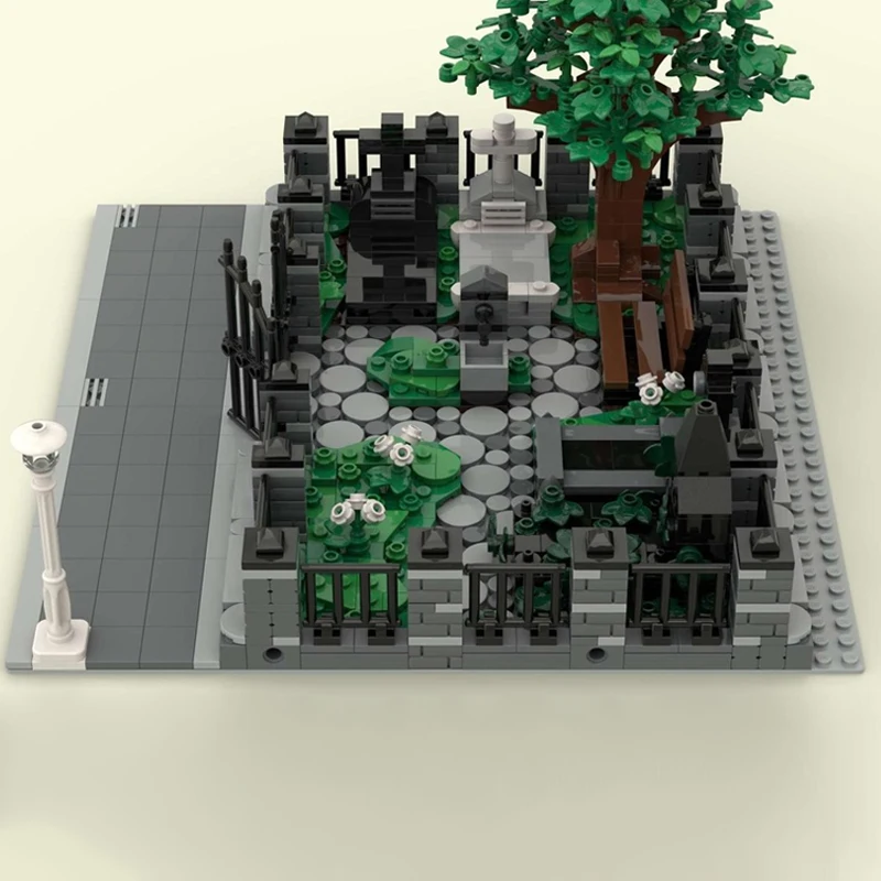 มอซี- 216592   Modular สุสาน Building Block รุ่นอิฐอนุภาคขนาดเล็ก DIY ความเข้ากันได้สูงของเล่นก่อสร้างของขวัญเด็ก 1063 ชิ้น