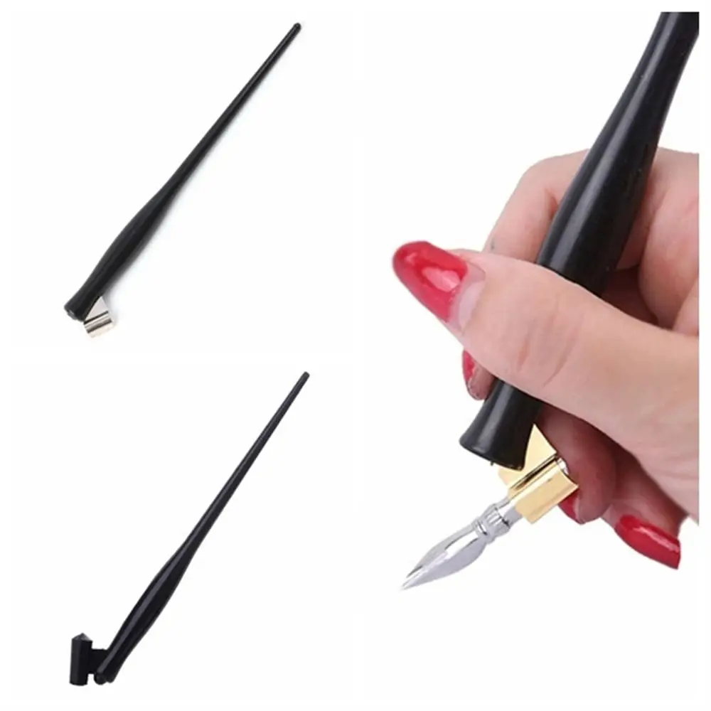 Oblique Dip Pen Holder Antique English Writing Calligraphy Pen Nib Removable Adjustable Copperplate Script Pen