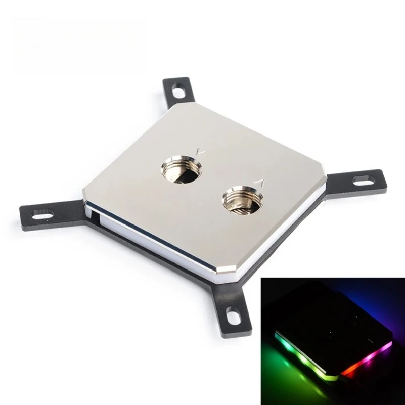 Computer CPU Water Cooler Block Full-Metal 60*60 Upper Cover With Magic Light Effect RGB.