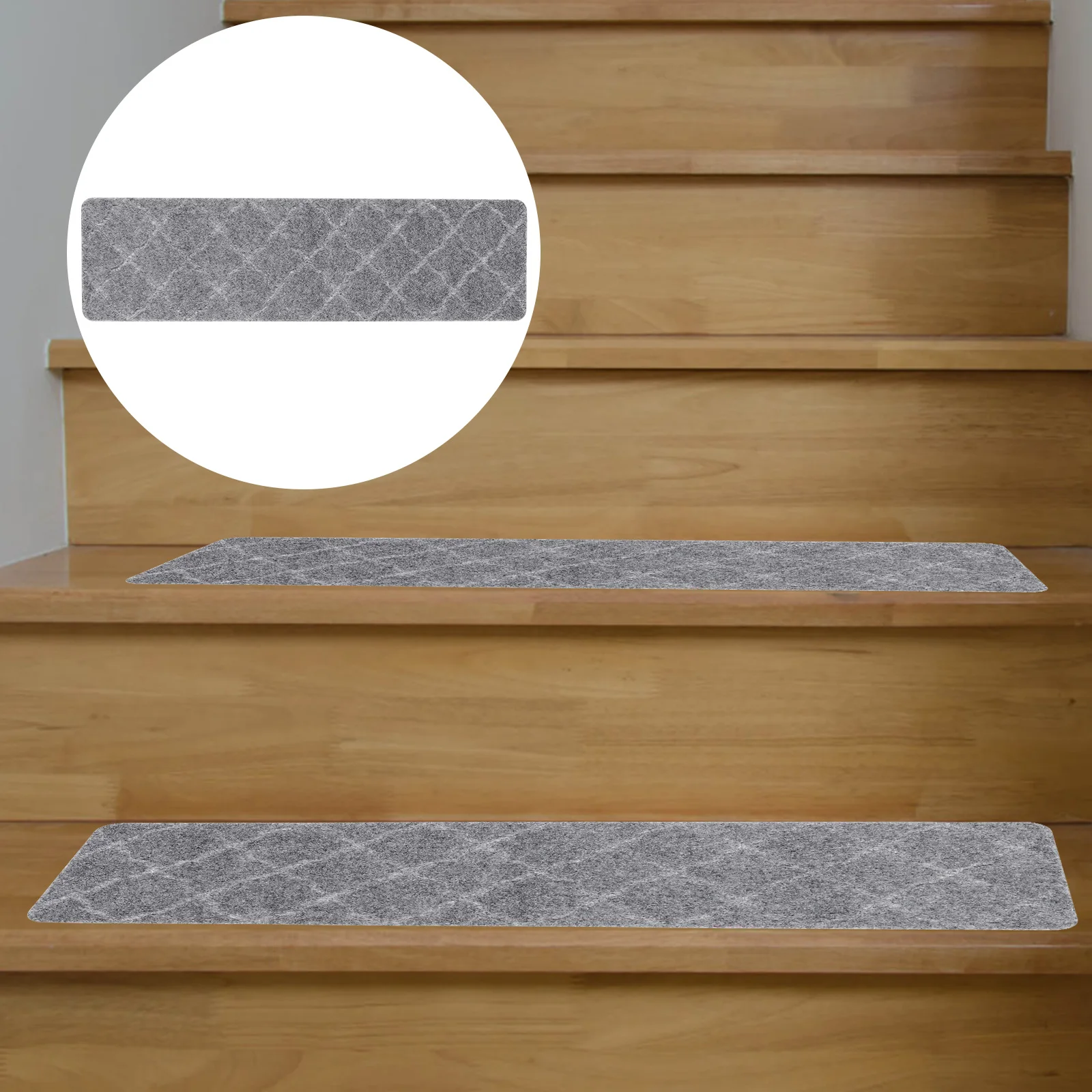 Anti-Slip Treads Staircase Runner Indoor Carpet Rug Home Safety Durable Polyester Tpr Easy Install Trim To Fit Classic Design
