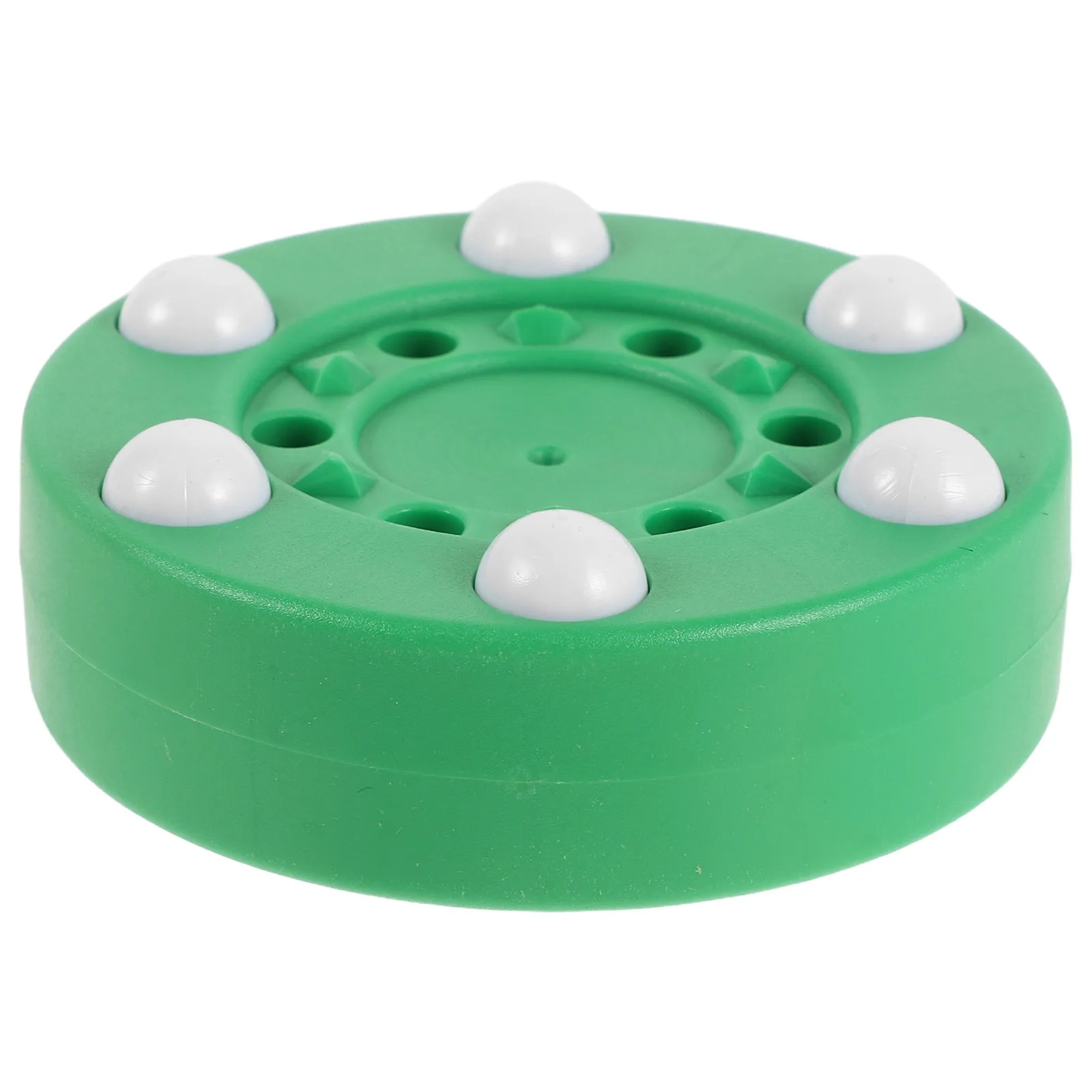Roller Hockey Puck 3 Inch Inline Street Puck with 6 Glide Beads for Training Passing Practice Green