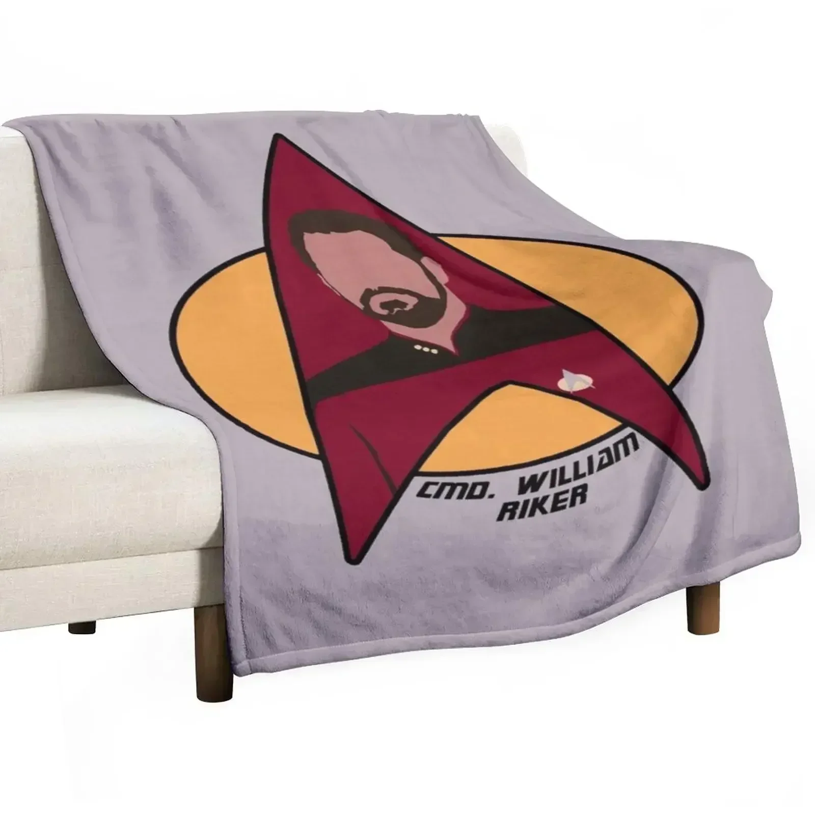 Commander Riker Throw Blanket Warm Multi-Purpose Decoratives Kid'S Flannels Large Blankets