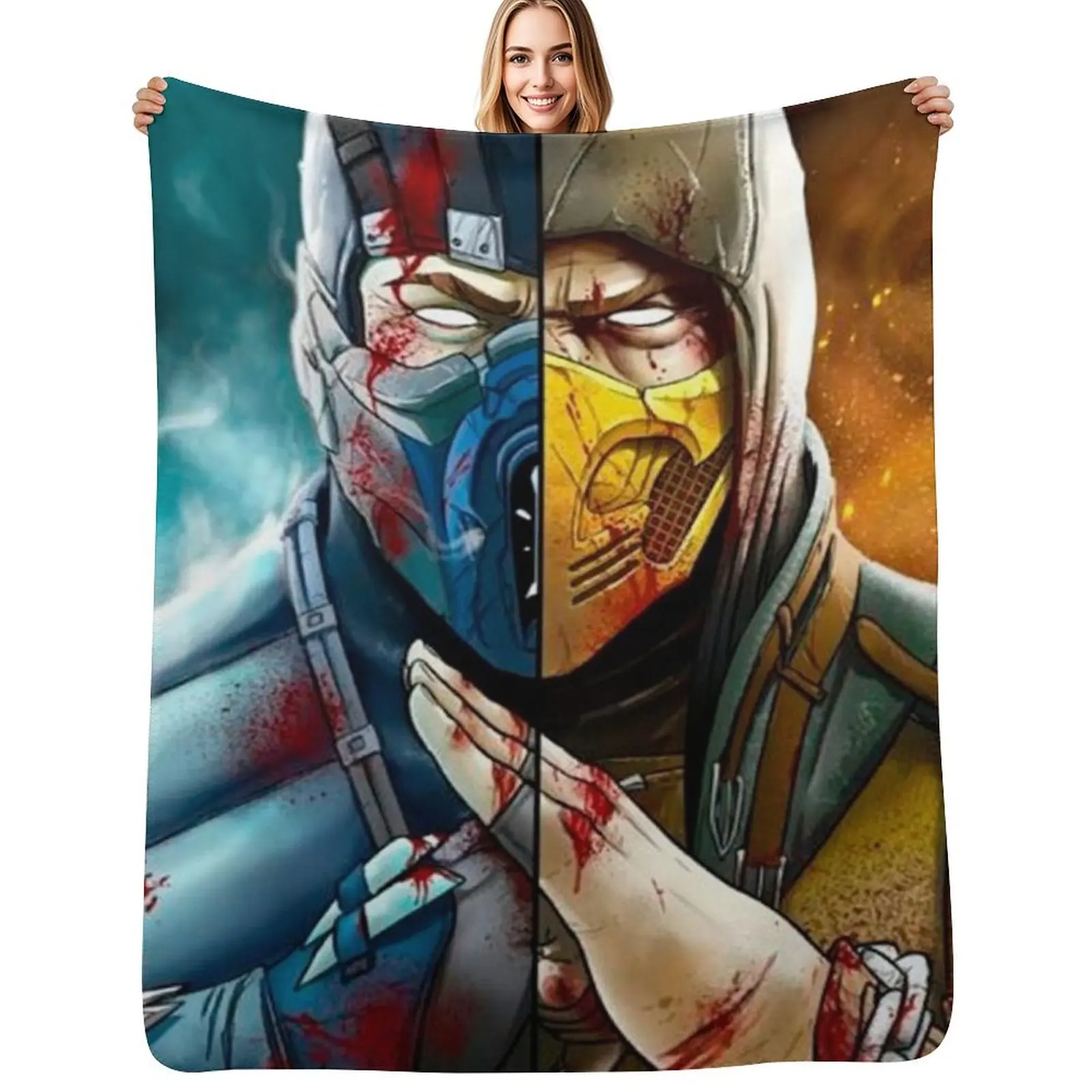 

Mortal Kombat Mortal Enemy Throw Blanket Sofa Quilt Summer Beddings Decorative Beds Quilt Blankets