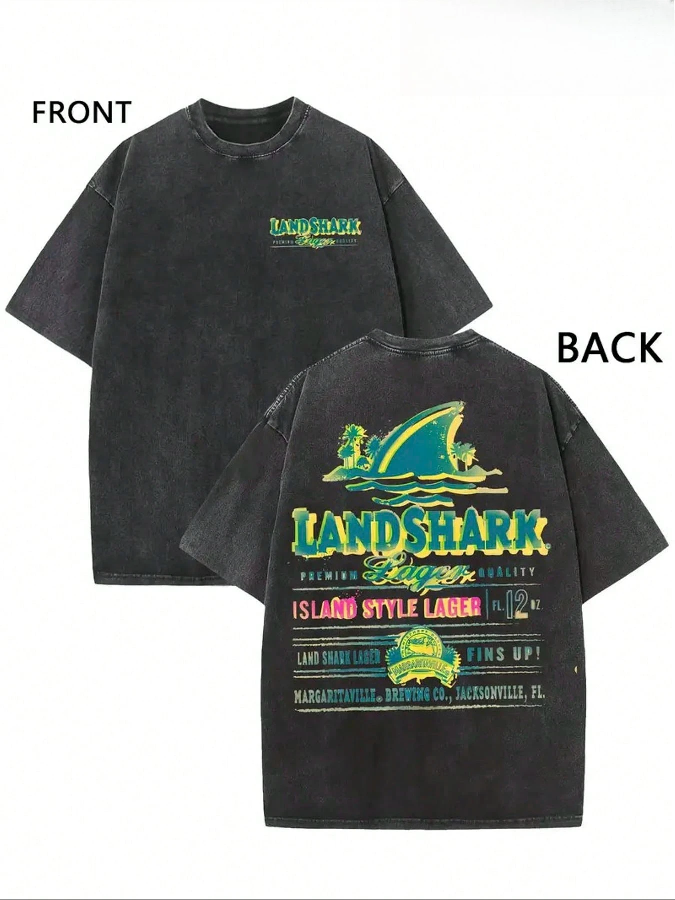 Paquete de Camisetas Extra Grandes con Estampado Vintage de Pesca y Cerveza, Camisetas con Estampado de Trucha y Cerveza Landshark con la Frase "Catch Ya Later" para Pescadores