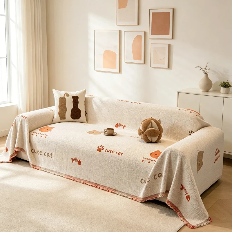 Warm Winter Festival Sofa Cover Non slip Soft Sofa Towel Protective Cover Anti Cat Scratch Living Room Home Decoration