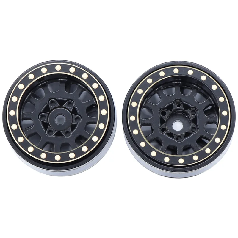 Excelente-4Pcs 1.0 Plus Latão Beadlock Aro da roda Cubo da roda para 1/18 1/24 RC Crawler Axial SCX24 AX24 TRX4M FCX24 Peças de atualização