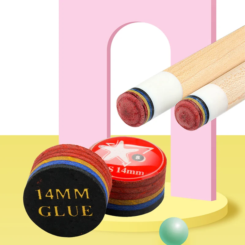 CRICAL Pool Cue Tips 6 Layers Rainbow Billiards Tip (Hardness SX/SS/S/M/MH/H) (Size 11mm/14mm) Pool Cue Tip - 5 Piece