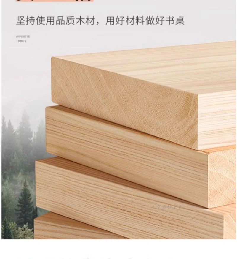 Light luxury modern simple desk saddle leather solid wood Italian high-end desk study bedroom writing desk computer
