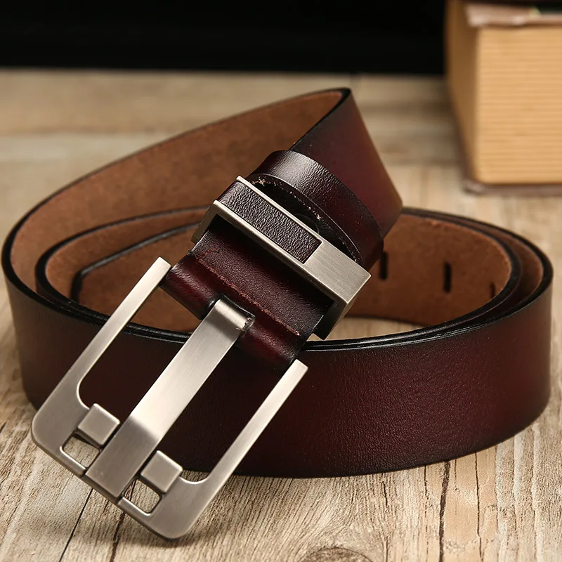 Hot selling men's outdoor belt, men's retro needle buckle leather belt