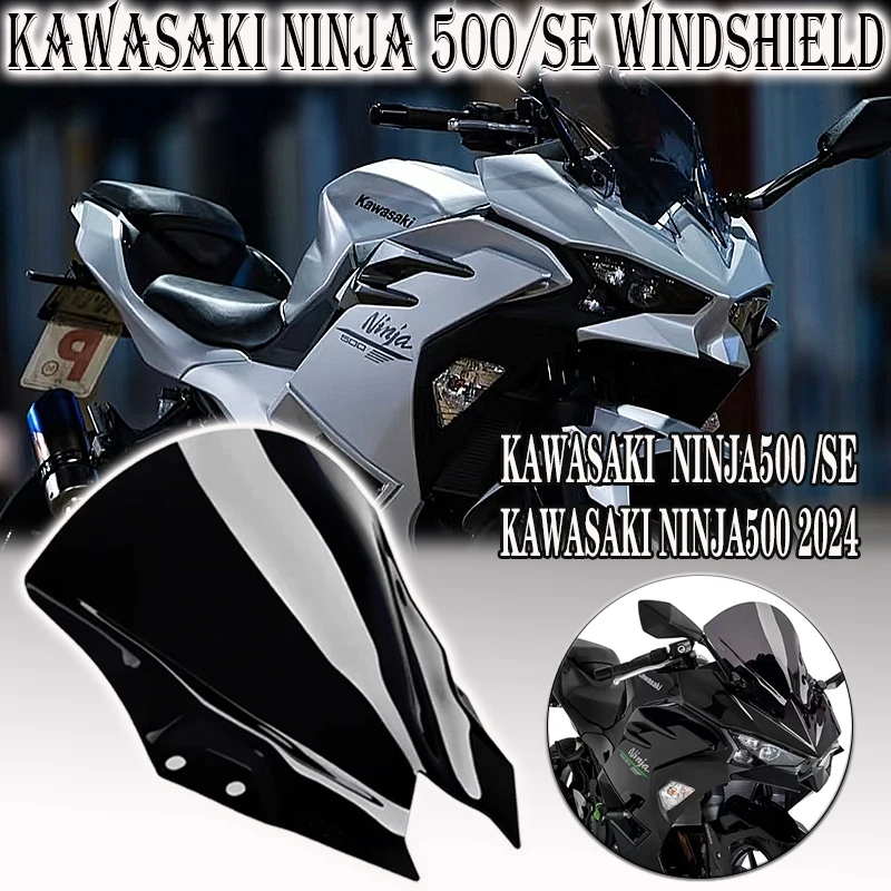 

For Kawasaki NINJA 500 SE NINJA500 Ninja500 2024 Double Bubble WindScreen Motorcycle Windshield Accessories Fairing Deflector