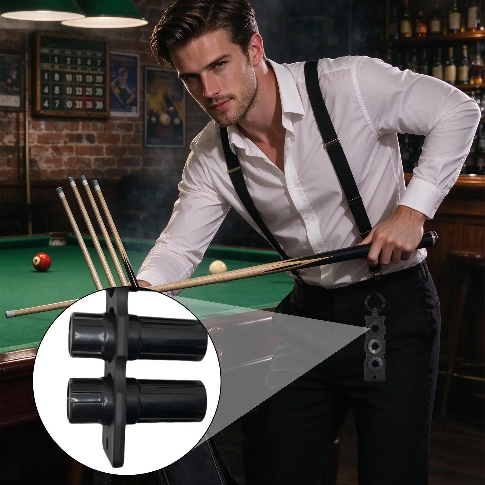 Billiard Cue Joint Cover Holder Space Saving Billiards club wheel protection cap collector fixed interface protection cap