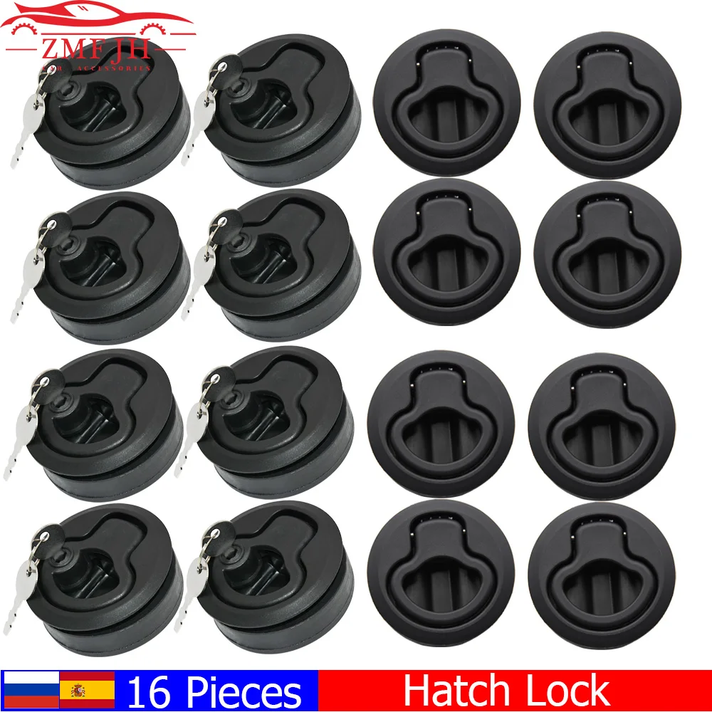 

Plastic Hatch Flush Latch Boat RV Toilet Door Locking Latch Yacht Deck Cabinet Door Handle Buckle Lock Latch Tool Locker Box
