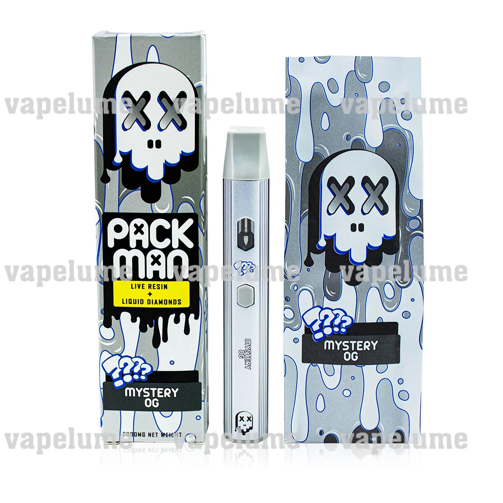 Packman Vape Pen Empty Resin E-Cigarette Pods Start Kit 2ML Vaporizer Packaging Thick Oil Cartridge Plastic Opp Pouches Custom