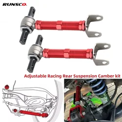 2x Racing Rear Suspension Camber Control Arms Kit Adjustable for Honda Civic 01-06 Black/Red/Blue/Silver