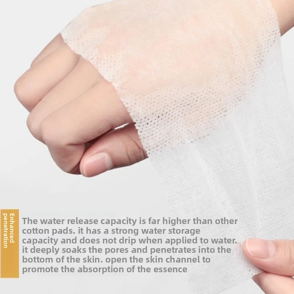 200 pçs/saco novo descartável pré-maquiagem almofadas de algodão úmido dupla face respirável toalhetes cosméticos máscara papel removedor de maquiagem ferramenta