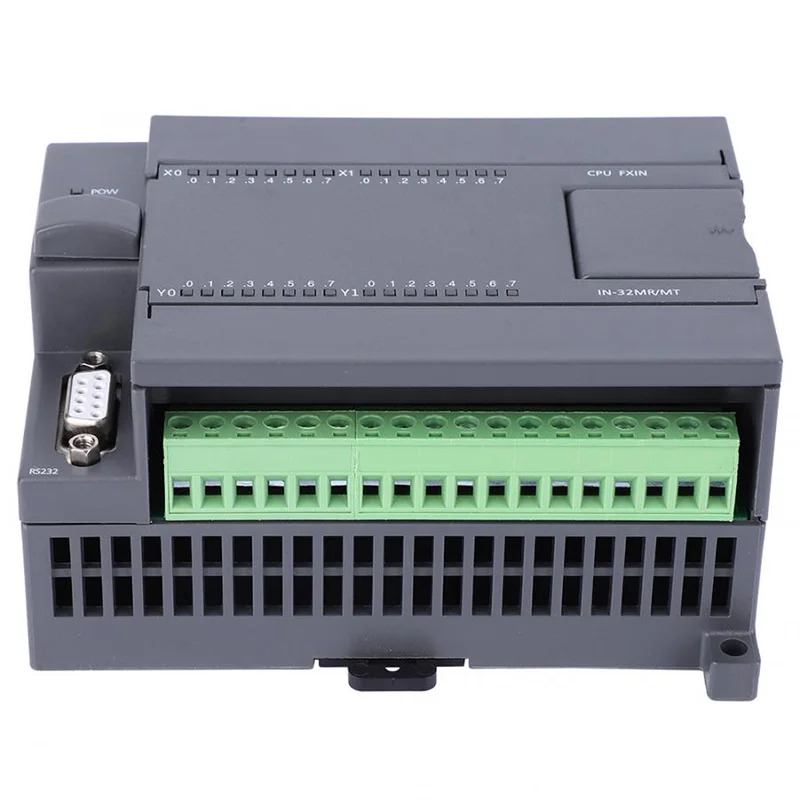 FX1N 32MR 32MT PLC لوحة تحكم صناعية 16 نقطة مدخلات مخرج تيار مستمر 24 فولت معدل باود 9600 دعم مكون إلكتروني HMI