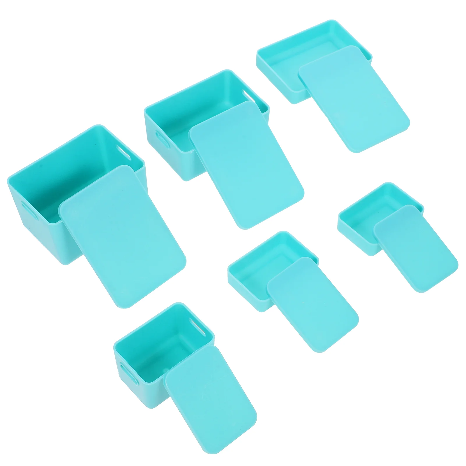 

6 Pcs Miniature Storage Box House Organizers Small Beads Holder Case Container with Lid Plastic Containers Lids