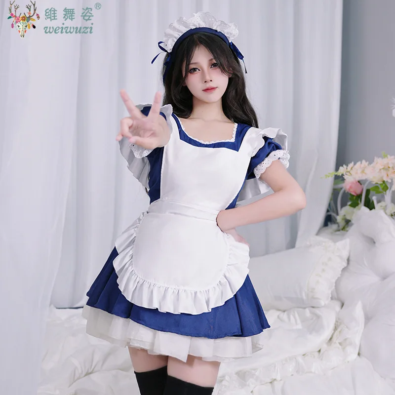 

Аниме ангел девушка голубое платье Лолита сладкая ролевая игра костюмы вечеринка карнавал сценический клуб исполнение модная одежда кофейня девушка классическая игривая милая свежая мечта красивая сказка мир элегантная