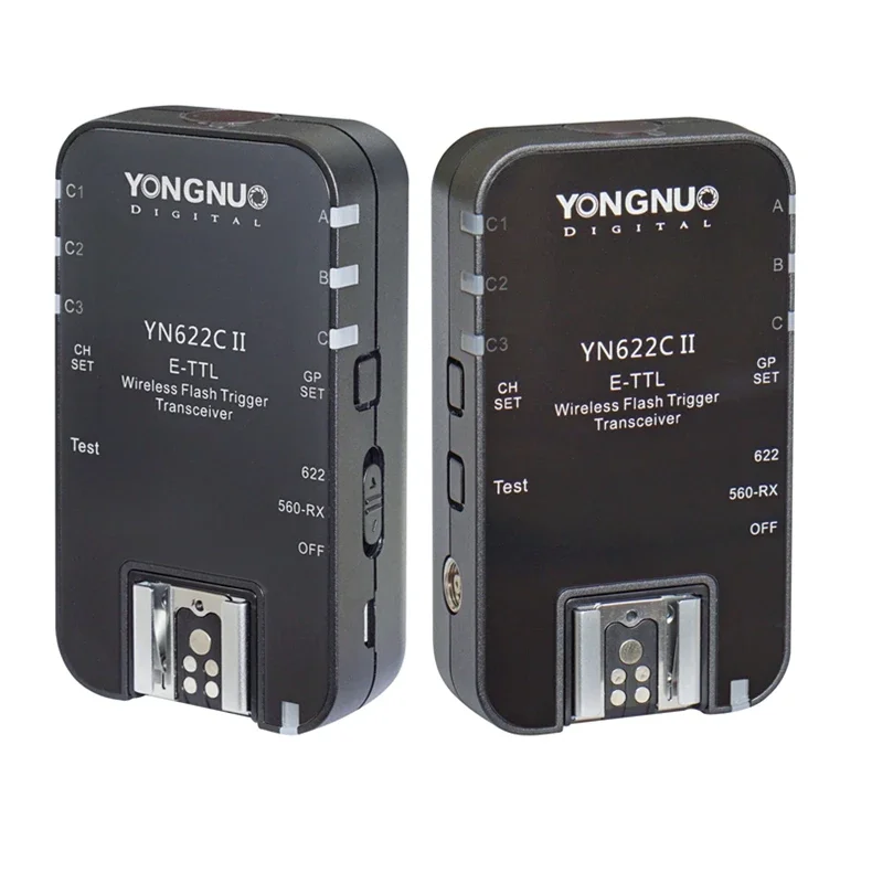 YONGNUO YN622C II Trigger flash TTL wireless KIT YN-622-TX con sincronizzazione ad alta velocità HSS 1/8000s per fotocamera Canon 500D 60D 7D 5DIII