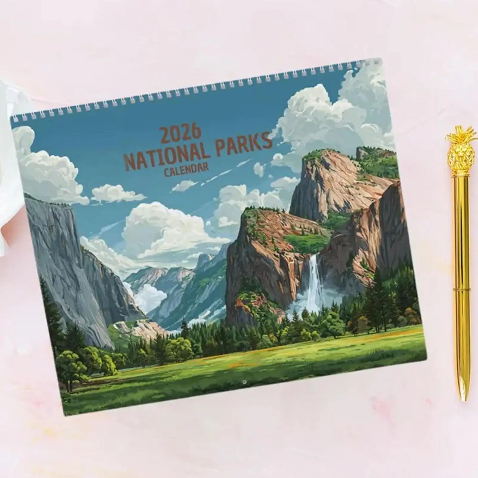 2026 ปฏิทินอุทยานแห่งชาติ 12 เดือนปฏิทินทิวทัศน์ 2026 การถ่ายภาพที่สวยงามธรรมชาติคนรักคอลเลกชันสำหรับ