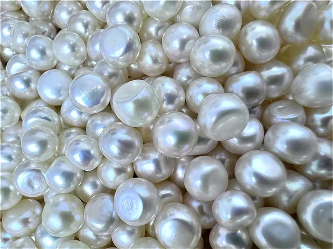 Hot Sale High Quality Beads 3A Button Pearl With Half Holes Full Hole Natural Cultured Pearls For DIY Trendy Woman Earrings