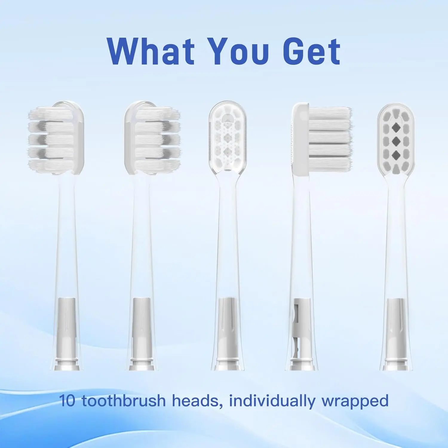 Picture 6: 10 Pcs/Pack Replacement Toothbrush Heads For Laifen Wave Electric Toothbrush, For Sensitive Gum Care , Transparent