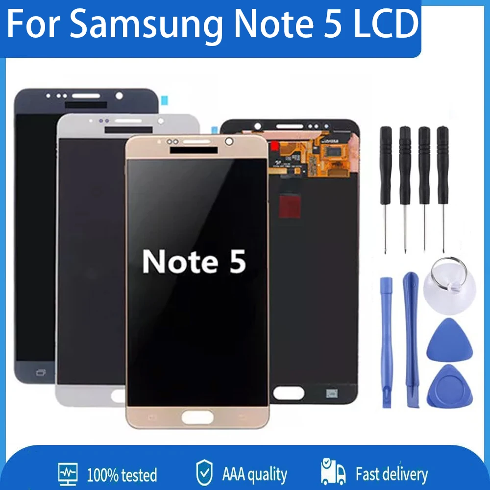 5.7\'\' For Samsung Note 5 LCD N920 N920F N920A N920C LCD Display Touch Screen Digitizer Assembly For Samsung Note5 Replacement