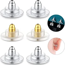 100pcs/lot Rubber Earring Backs Stopper Earnuts Stud Earring Back Supplies For Jewelry DIY Jewelry Findings Making Accessories
