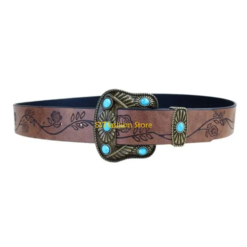 y5gc-engraved-pattern-buckle-for-pin-buckle-belt-turquoise-belt-buckle-ethnic-waistband-buckle-replacement-belt-accessories