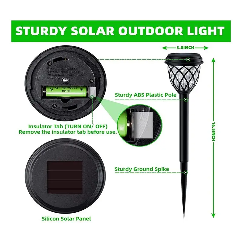 

【COUPON!】Solar Outdoor Lights, Solar Lights Outdoor Waterproof IP65, Bright Powered By Solar Garden Lights for Patio