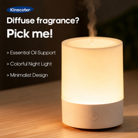 KINSCOTER Essential Oil Aromatherapy Diffuser Desktop Mini Air Humidifier Ultrasonic Sprayer with RGB Colorful Night Light