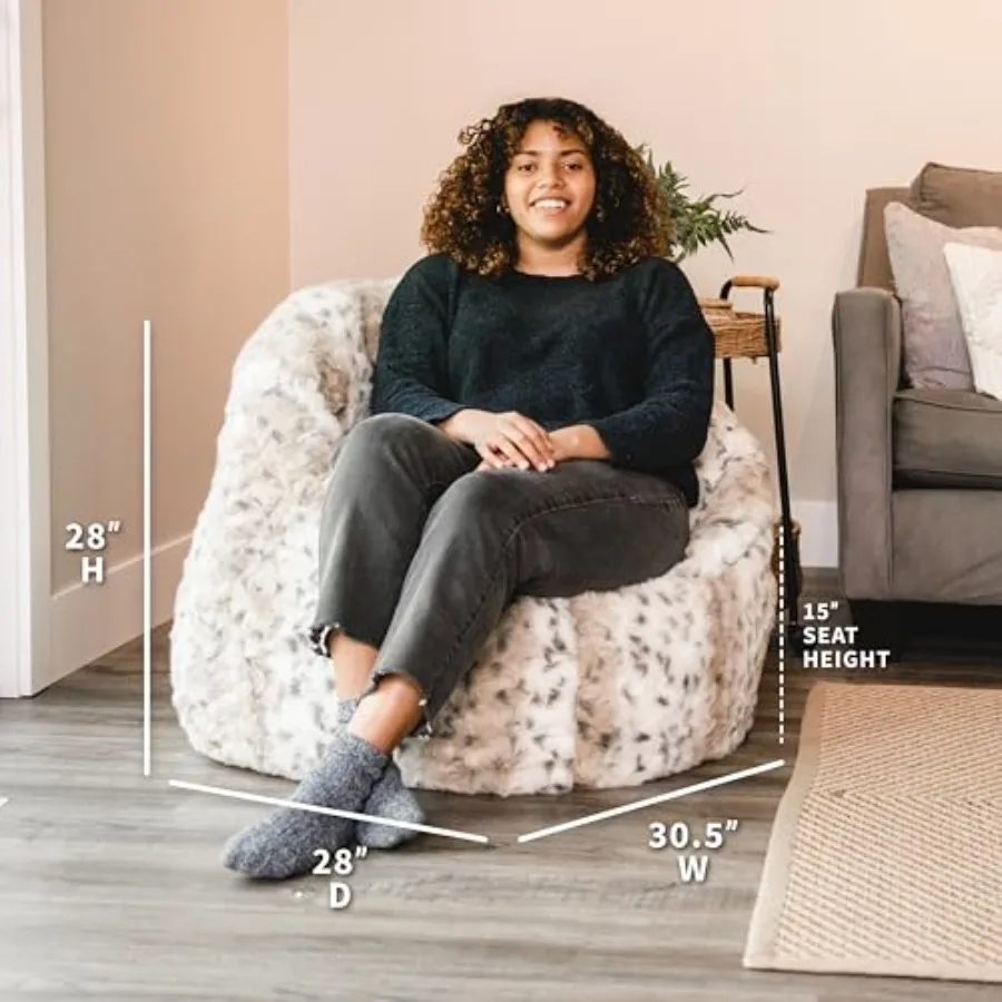 Milano Superweicher Sitzsack mit Leopardenmuster