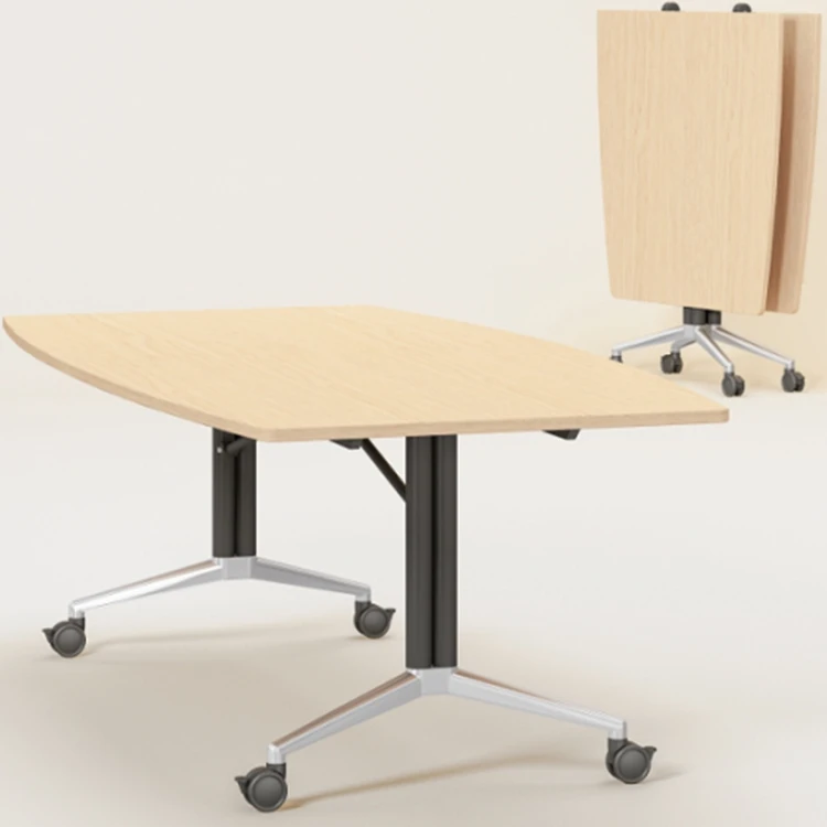 Portable Foldable Melamine Office Flip Training Conference Folding Table
