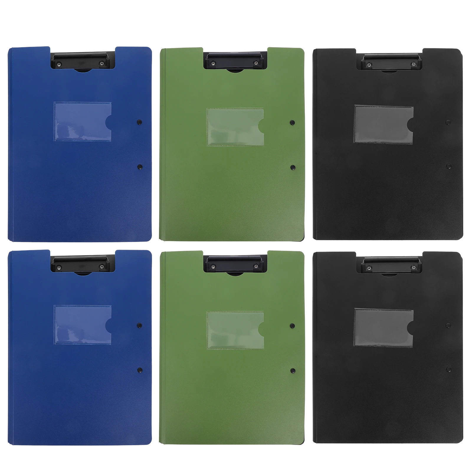 

6 Pcs Board Double Clip A4 Document ganizer Waterproof Plastic Portable Secretarial File Folder For Office Use